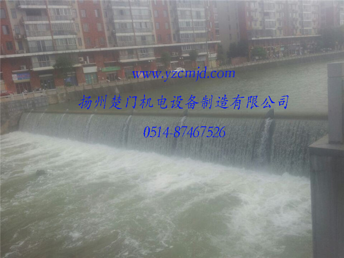 湖南郴州东街桥51×3.8m钢坝溢流照
