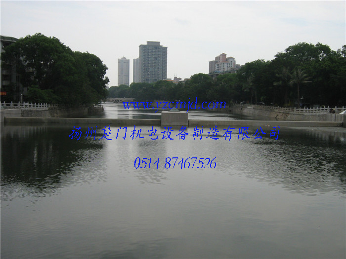 广东珠海凤凰河56×2.4m钢坝蓄水照
